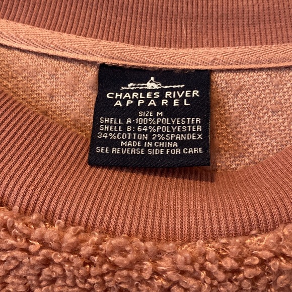 Charles River Apparel Sherpa Lightweight Mauve Sweatshirt Size Medium - Picture 4 of 6